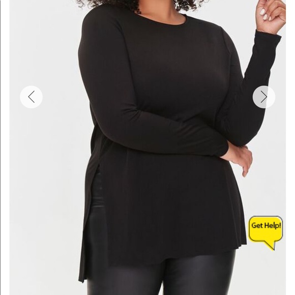 Forever 21 Black Size Small High Low Top super soft - Picture 2 of 6